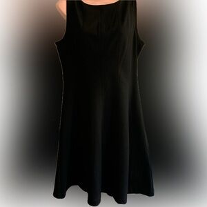 APT9 Sleeveless A-Line Black Knee Length Pleated Dress Size SM Zipper Back